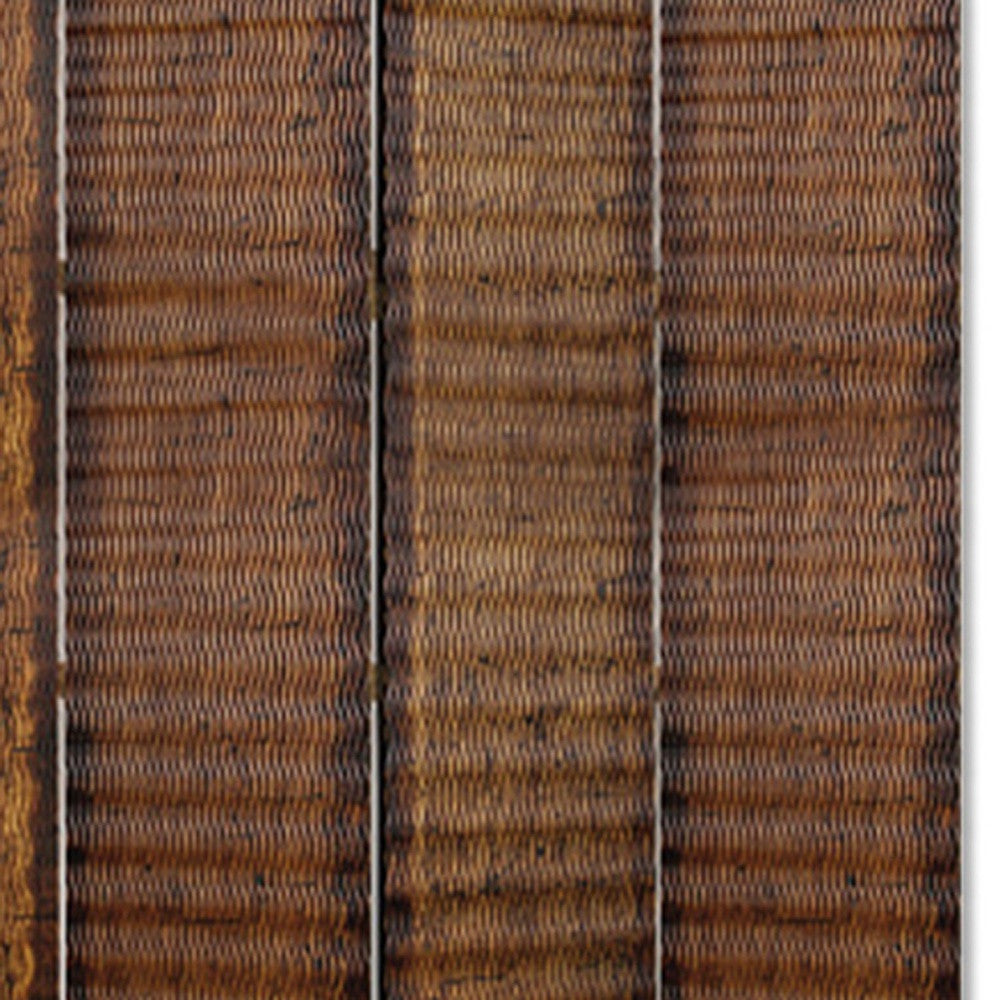 84" X 84" Brown Wood Screen-Room Dividers-DECOROLALA