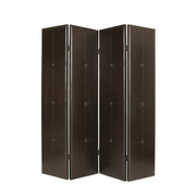 76" X 84" Brown Faux Leather Screen-Room Dividers-DECOROLALA