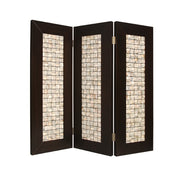 71" X 84" Brown Wood Screen-Room Dividers-DECOROLALA