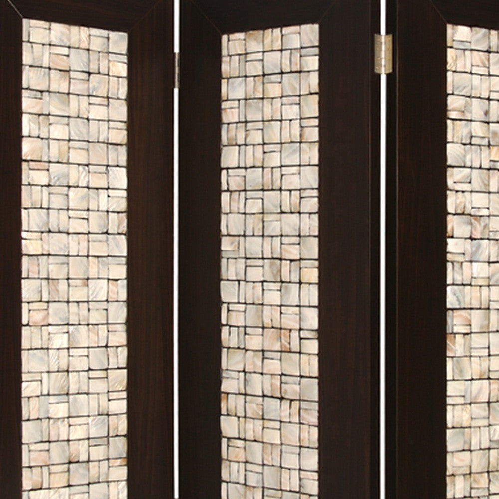 71" X 84" Brown Wood Screen-Room Dividers-DECOROLALA