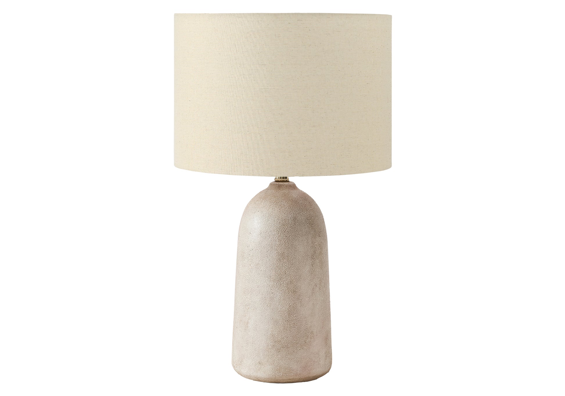 27"H Beige Ceramic Table Lamp with Linen Shade-Lighting-DECOROLALA