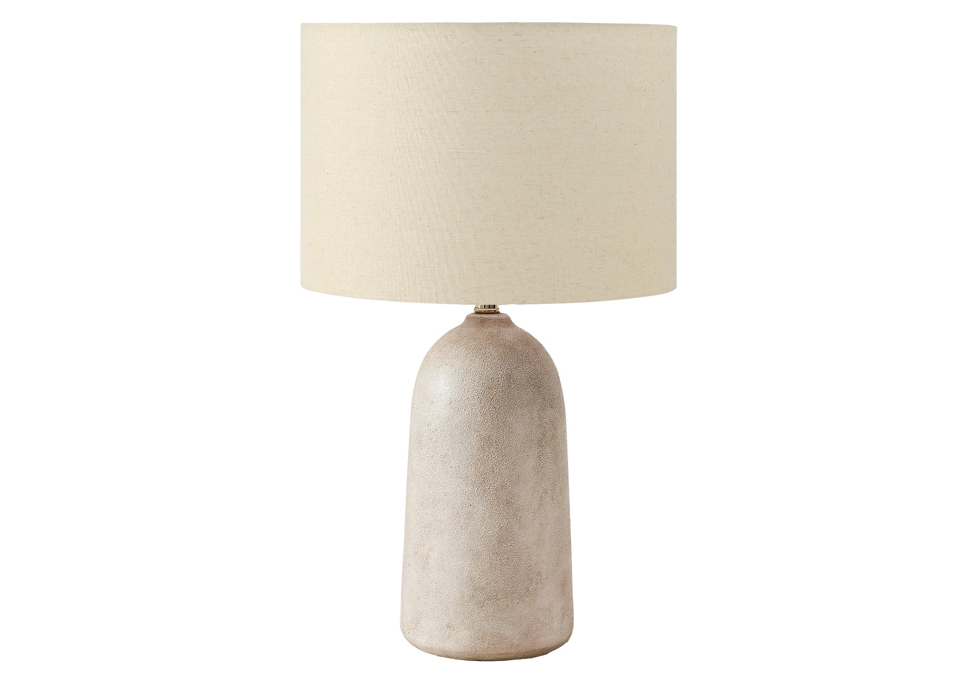 27"H Beige Ceramic Table Lamp with Linen Shade-Lighting-DECOROLALA