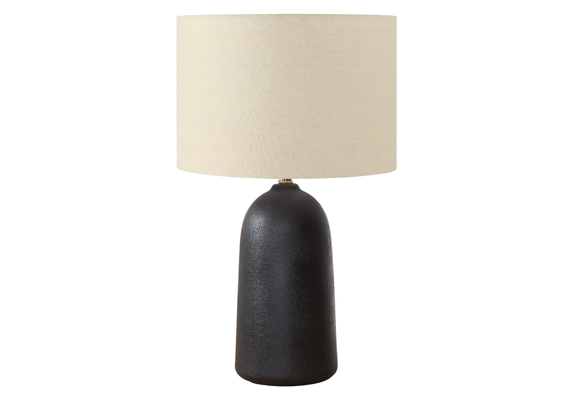 27"H Beige Ceramic Table Lamp with Linen Shade-Lighting-DECOROLALA