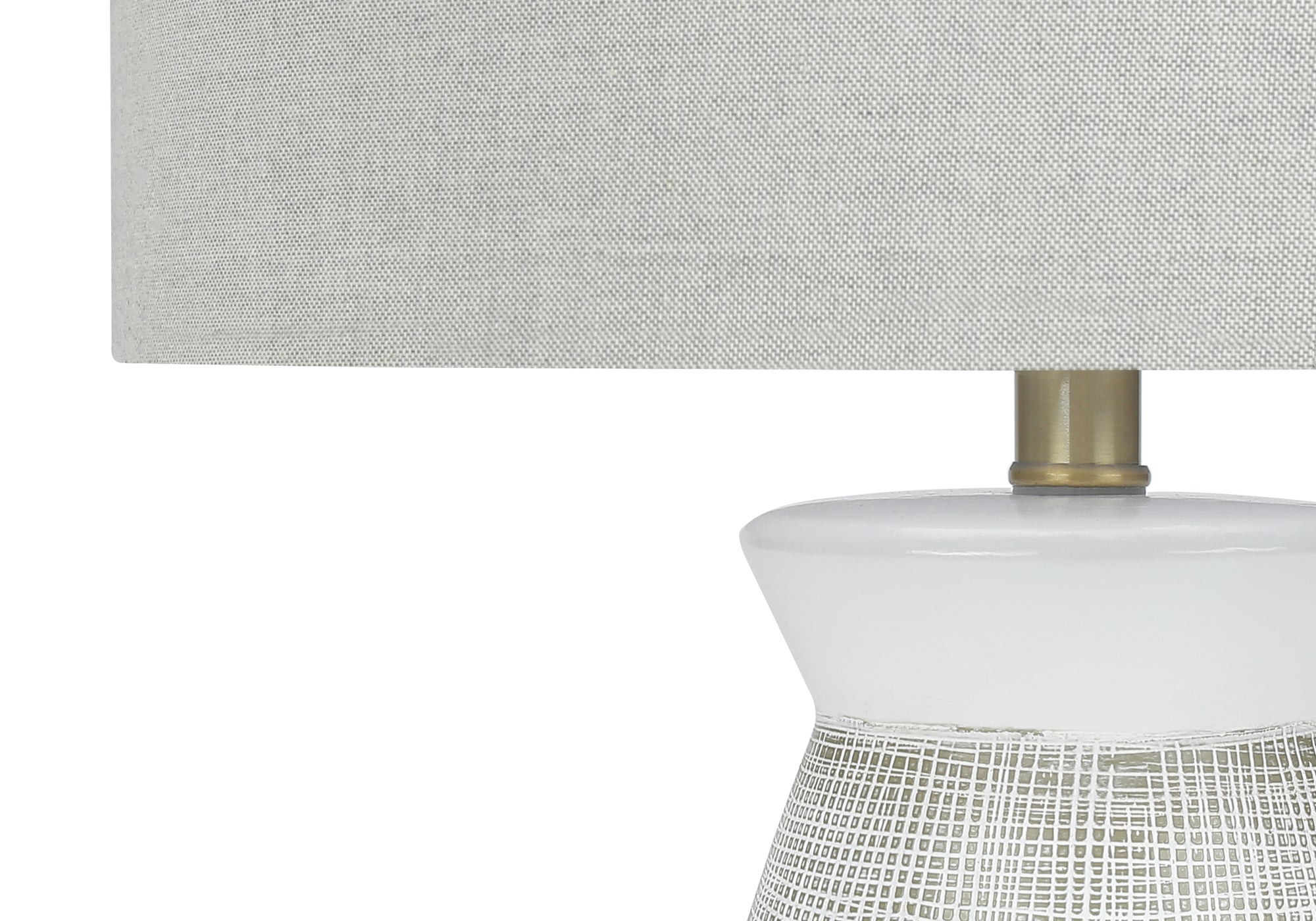 27"H Cream Ceramic Table Lamp with Beige Shade-Lighting-DECOROLALA