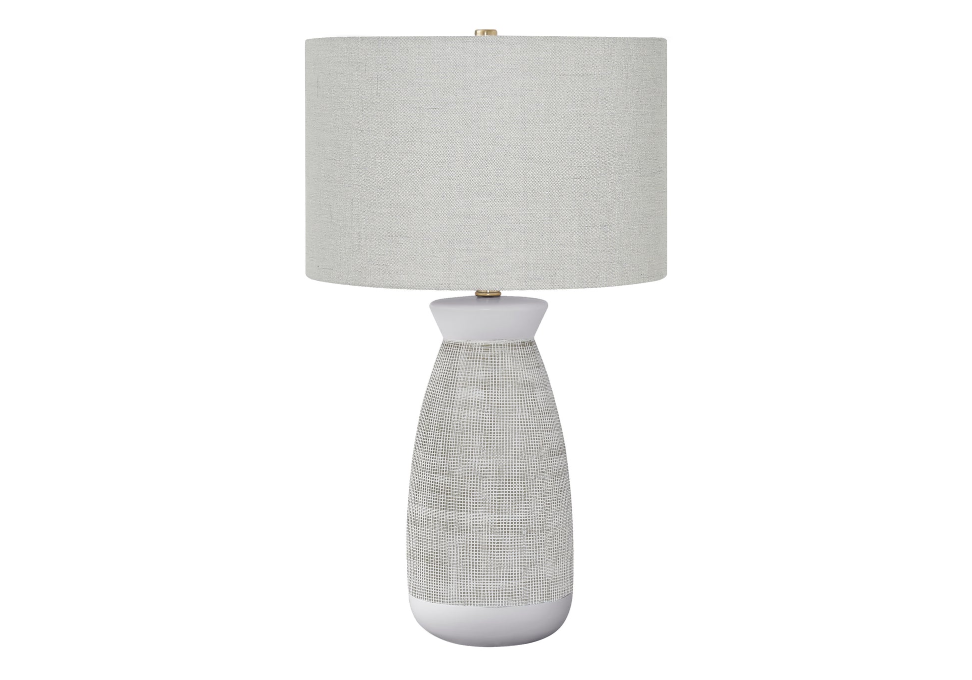 27"H Cream Ceramic Table Lamp with Beige Shade-Lighting-DECOROLALA