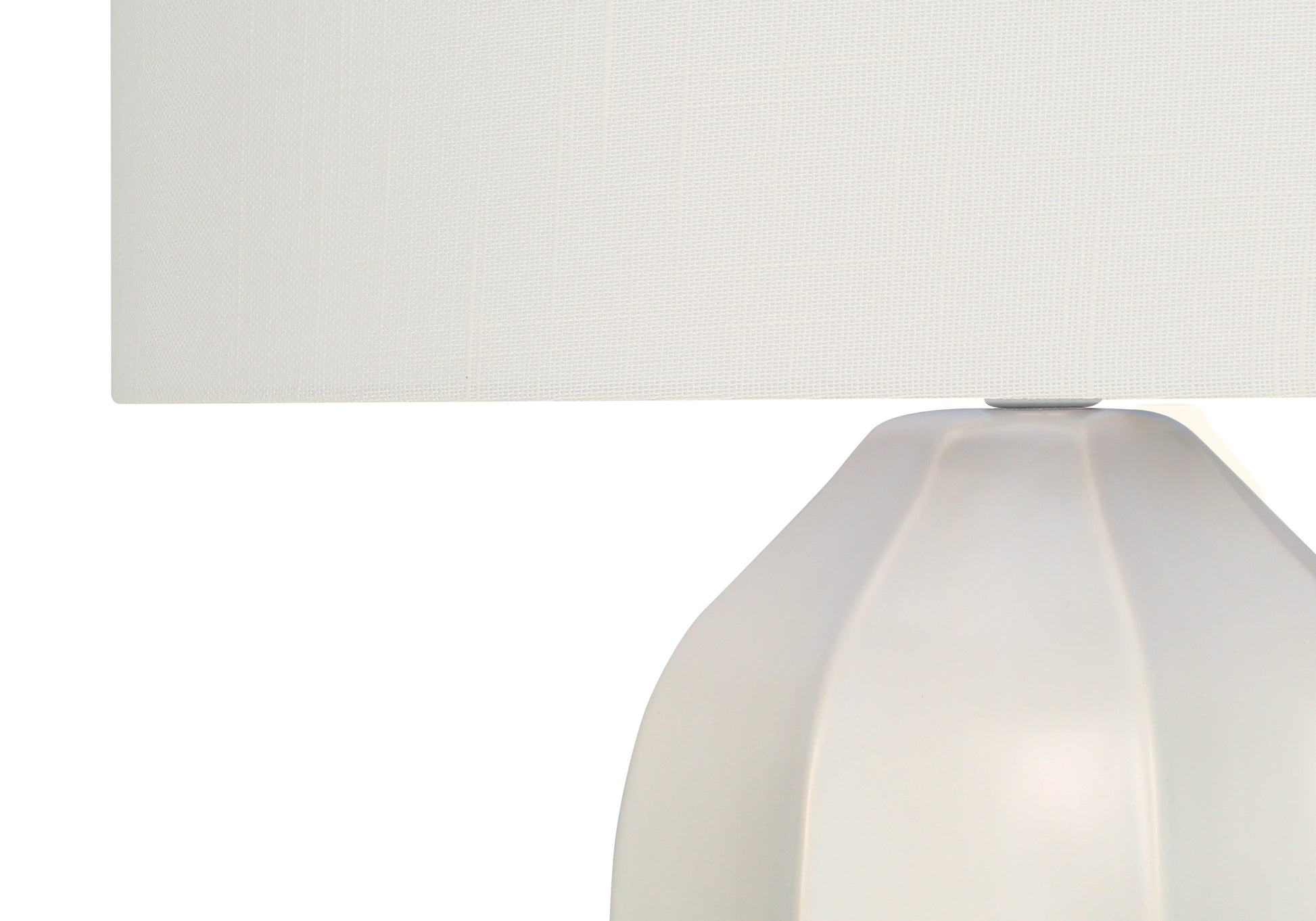 27"H Cream Ceramic Table Lamp with Ivory Shade-Lighting-DECOROLALA