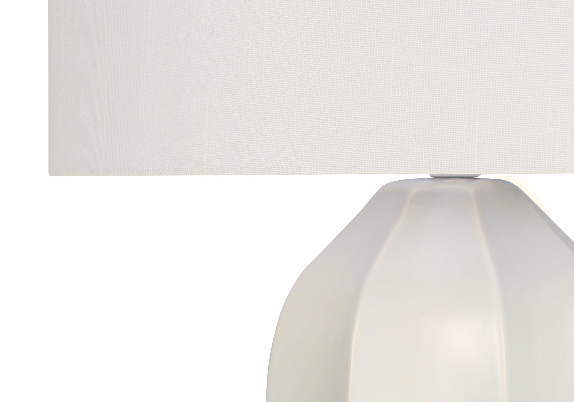 27"H Cream Ceramic Table Lamp with Ivory Shade-Lighting-DECOROLALA
