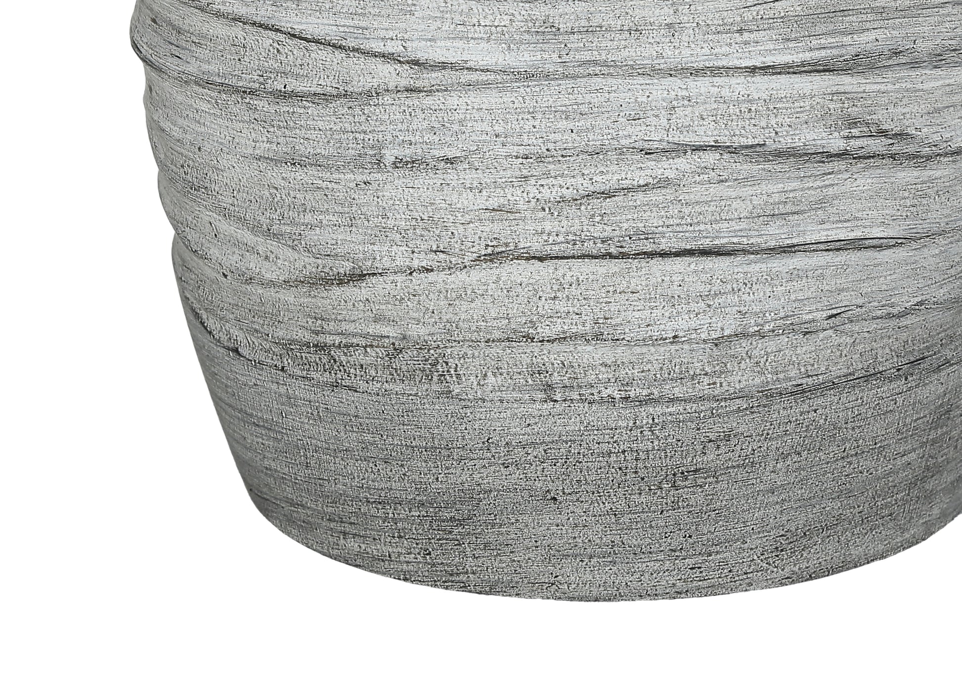 27"H Grey Resin Table Lamp with Ivory Shade-Lighting-DECOROLALA