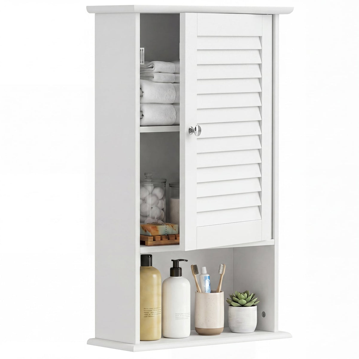 27.5 Inch H Wall Hanging Bathroom Storage Cabinet-Wall Cabinets-DECOROLALA