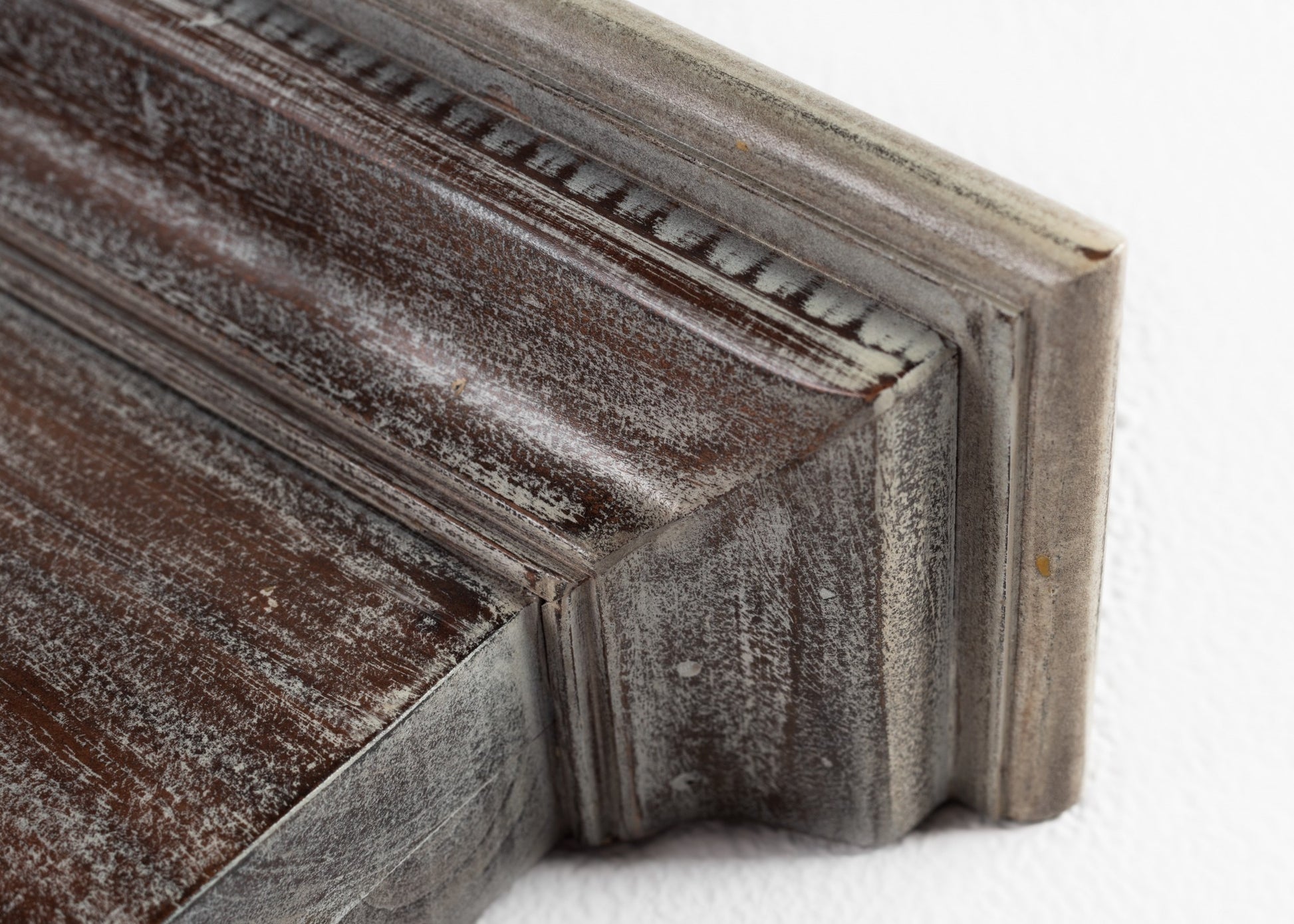 28" Brown Solid Wood Four Hook Wall Mount Coat Rack-Coat Hangers-DECOROLALA