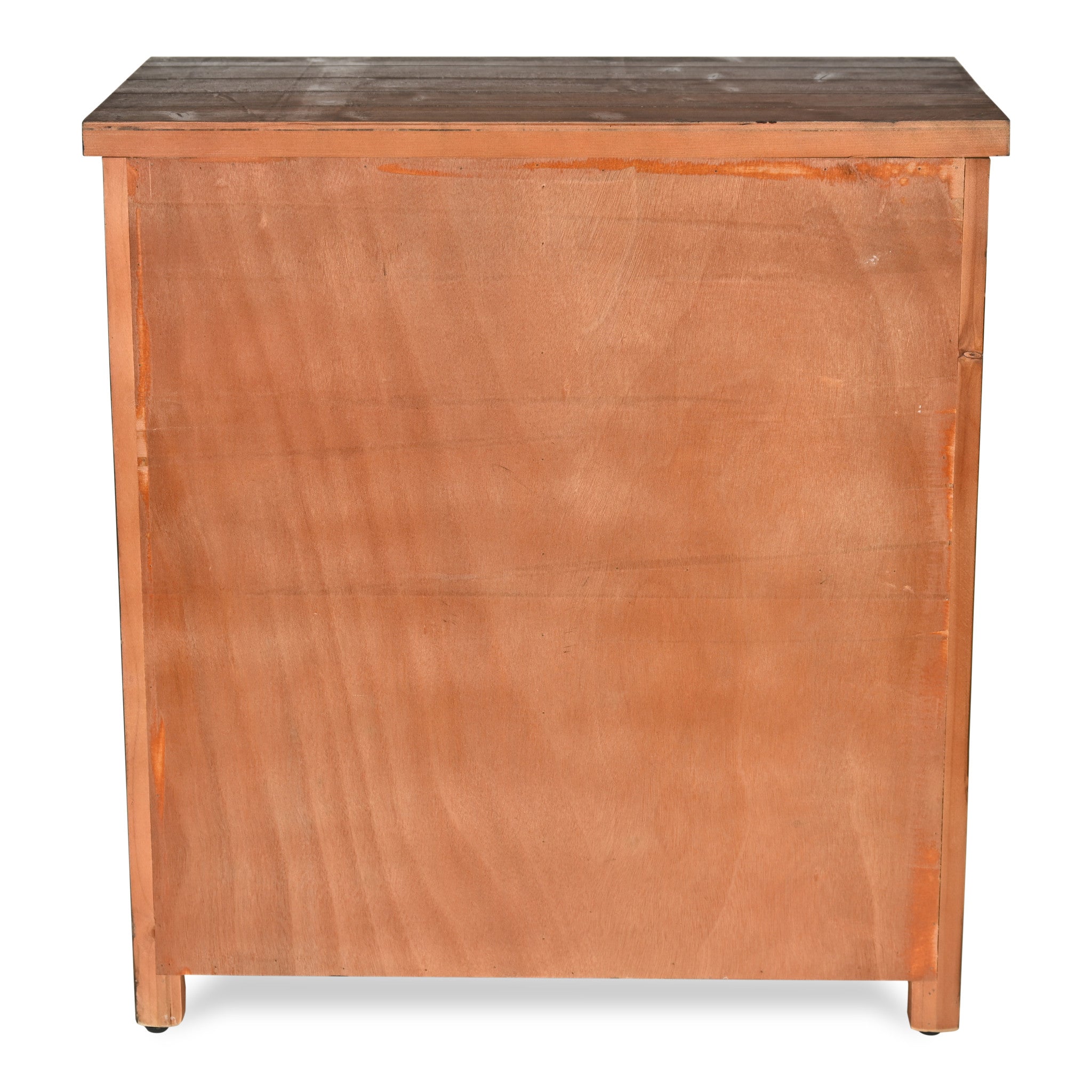 28" Brown Wood Four Drawer Sideboard-Sideboards-DECOROLALA