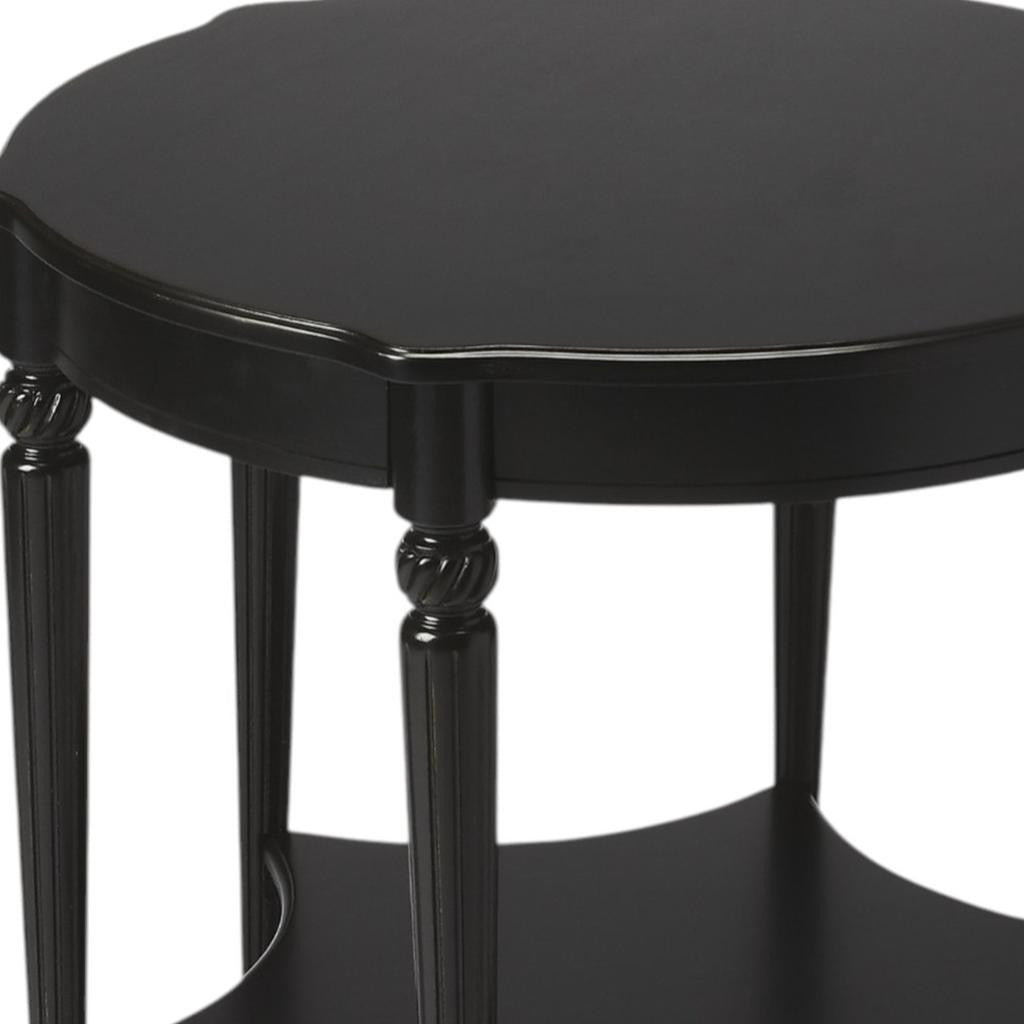 28" Brown Wood Round Coffee Table With Shelf-Coffee Tables-DECOROLALA