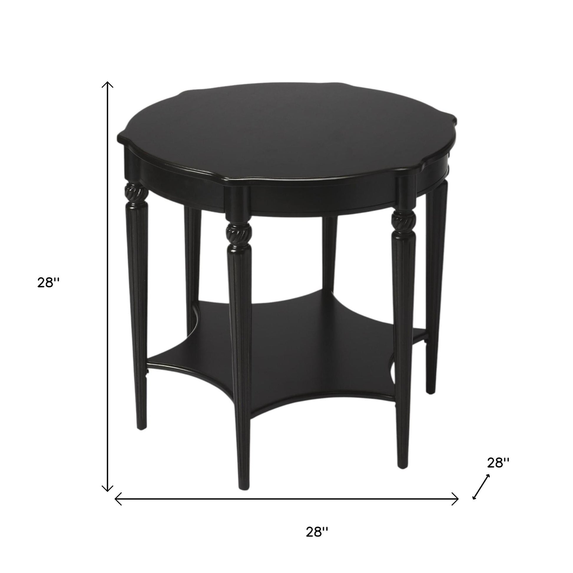 28" Brown Wood Round Coffee Table With Shelf-Coffee Tables-DECOROLALA