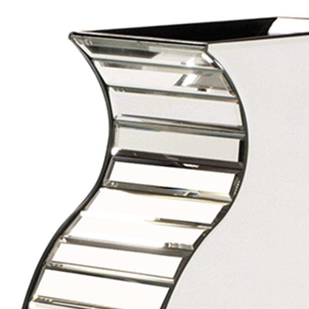 28" Clear Crystal Glass Table Vase-Vases-DECOROLALA