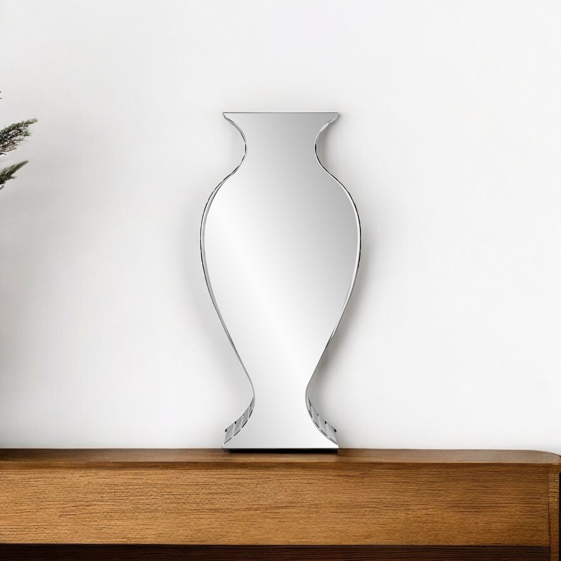 28" Clear Crystal Glass Table Vase-Vases-DECOROLALA