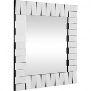 28" Clear Square Glass Framed Accent Mirror-Mirrors-DECOROLALA