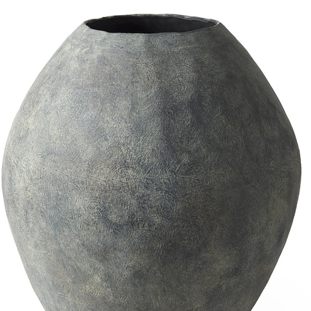 28" Gray Cylinder Ceramic Floor Vase-Vases-DECOROLALA