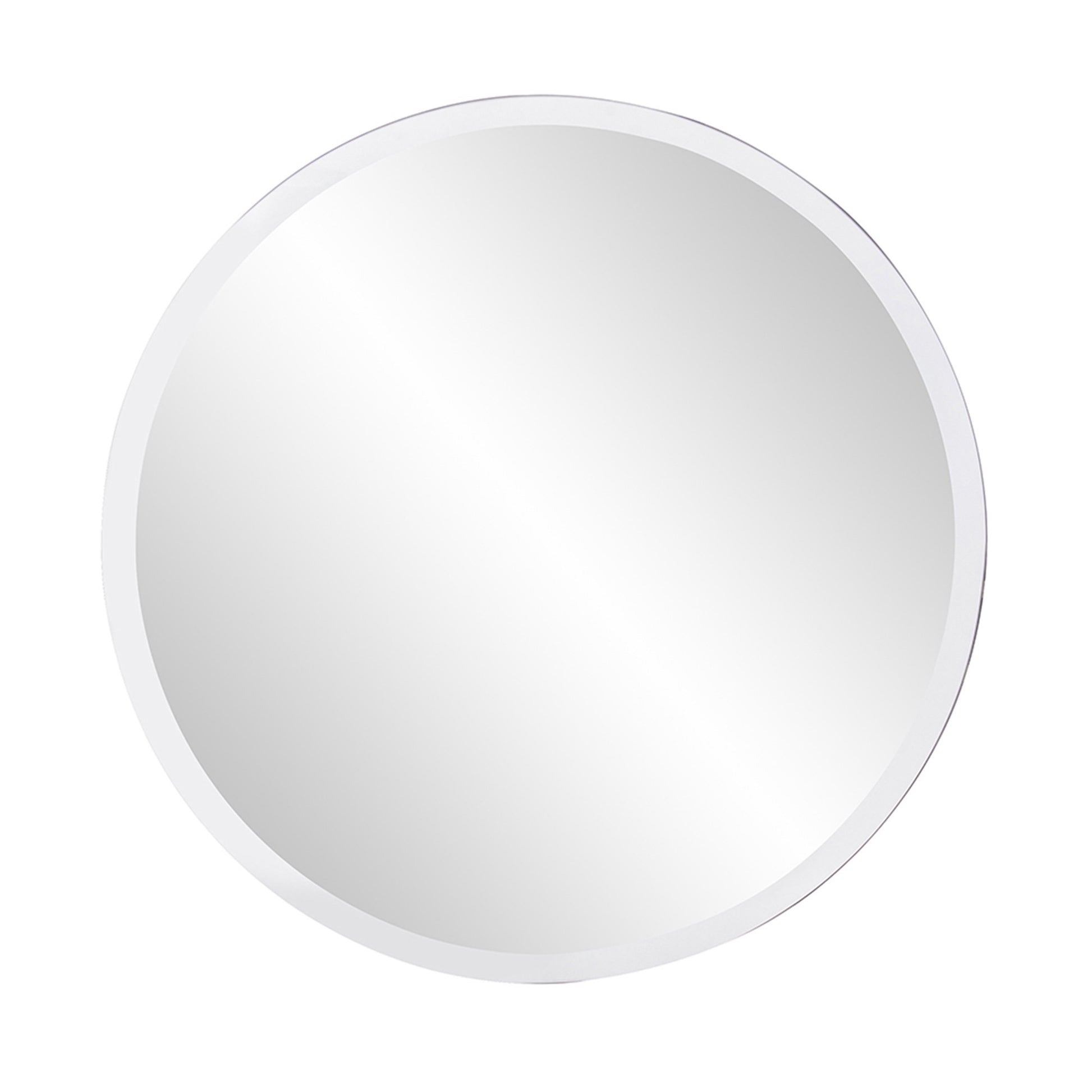 28" Gray Round Unframed Accent Mirror-Mirrors-DECOROLALA