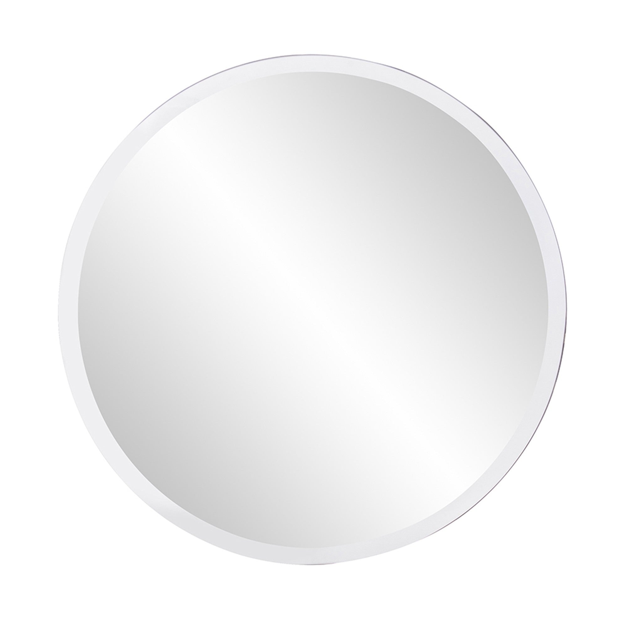 28" Gray Round Unframed Accent Mirror-Mirrors-DECOROLALA
