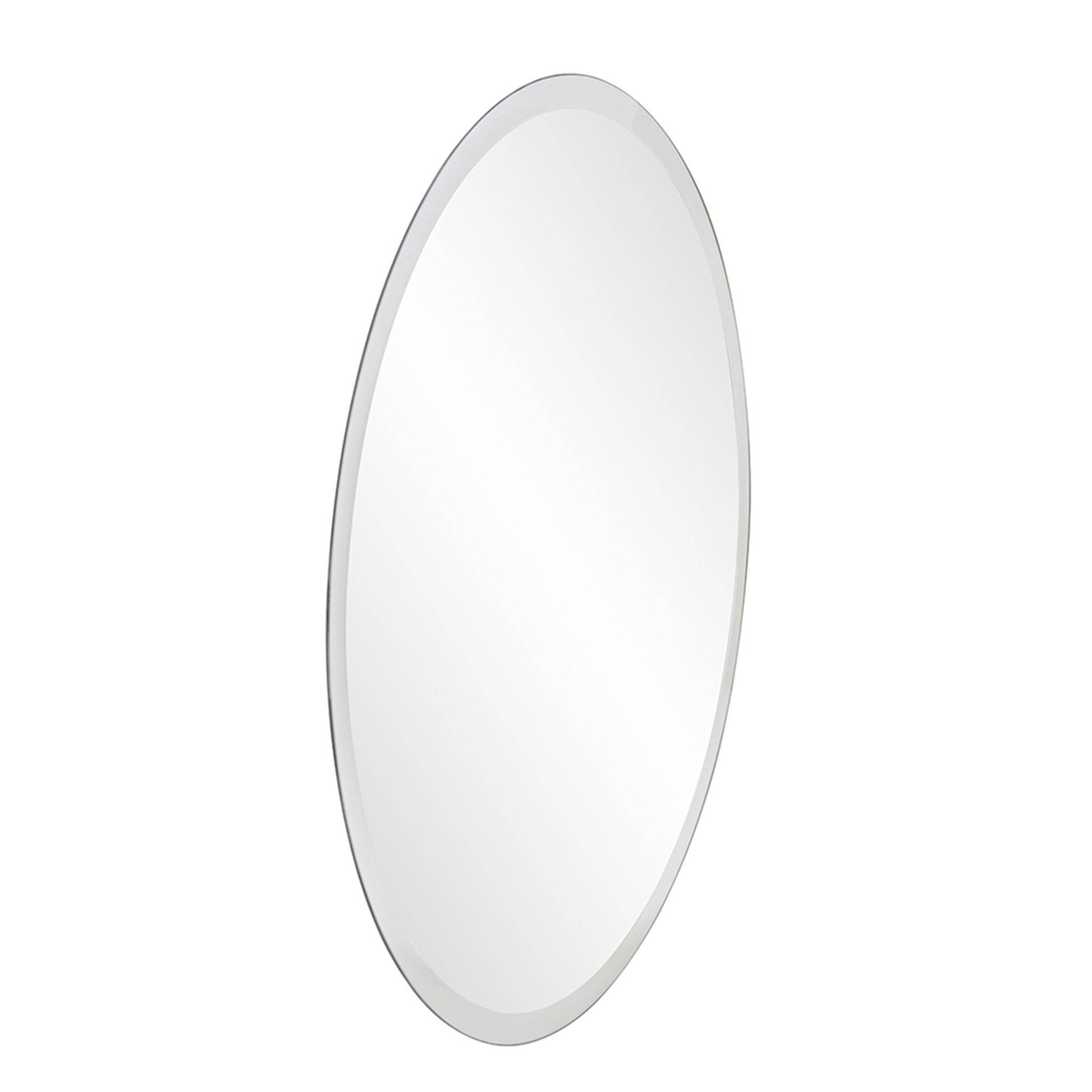 28" Gray Round Unframed Accent Mirror-Mirrors-DECOROLALA