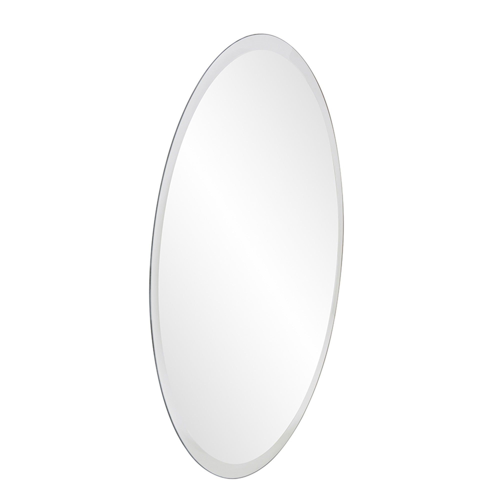 28" Gray Round Unframed Accent Mirror-Mirrors-DECOROLALA