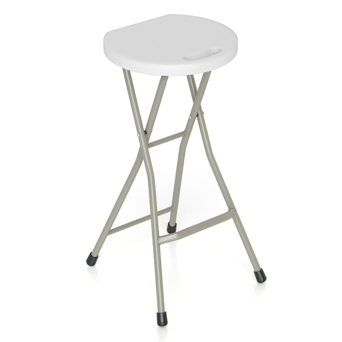 28 Inch Portable Folding Stools Patio Dining Chairs with 330lbs Limited Sturdy Frame-Set of 1-Patio Dining Chairs-DECOROLALA
