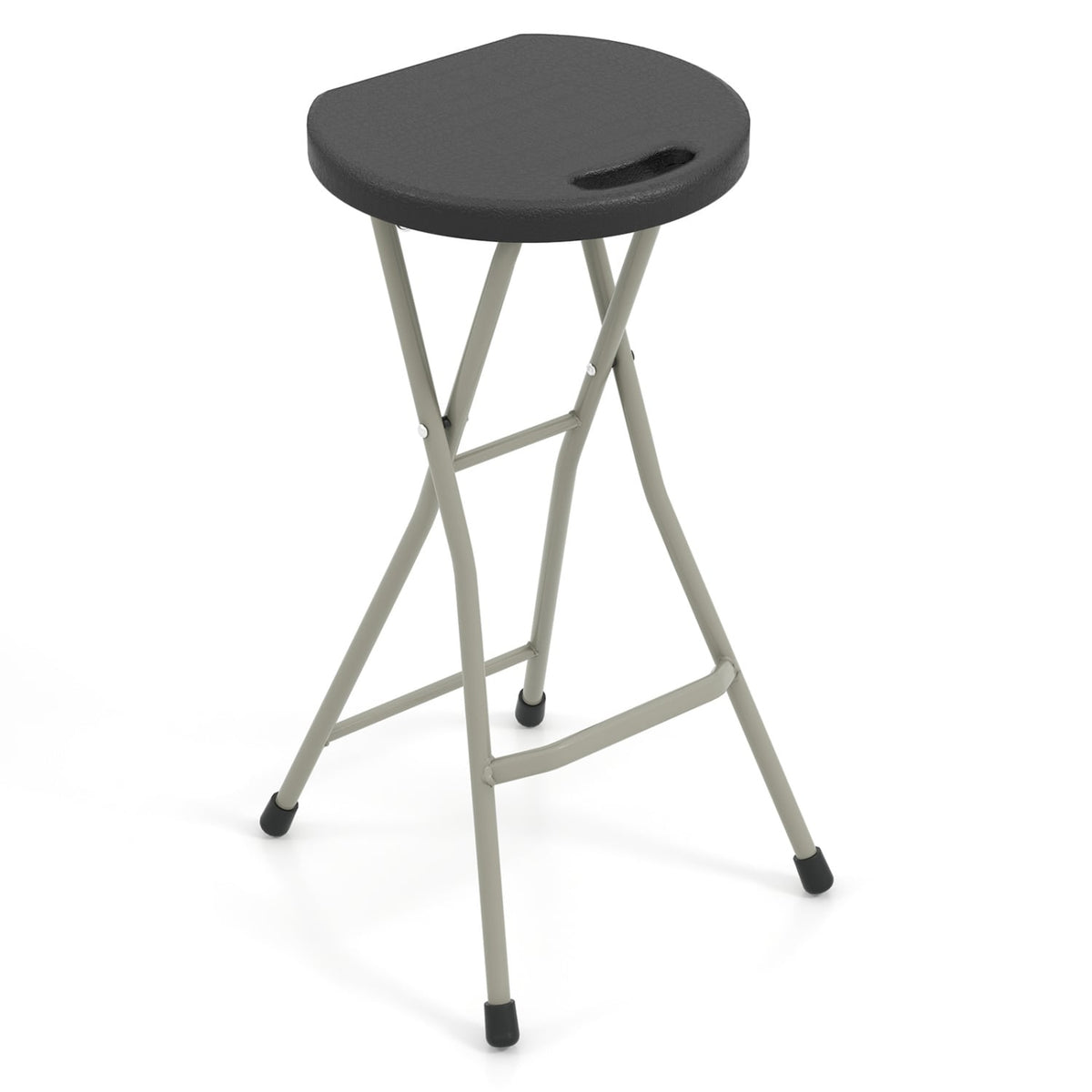 28 Inch Portable Folding Stools with 330lbs Limited Sturdy Frame-1 Piece-Patio Dining Chairs-DECOROLALA