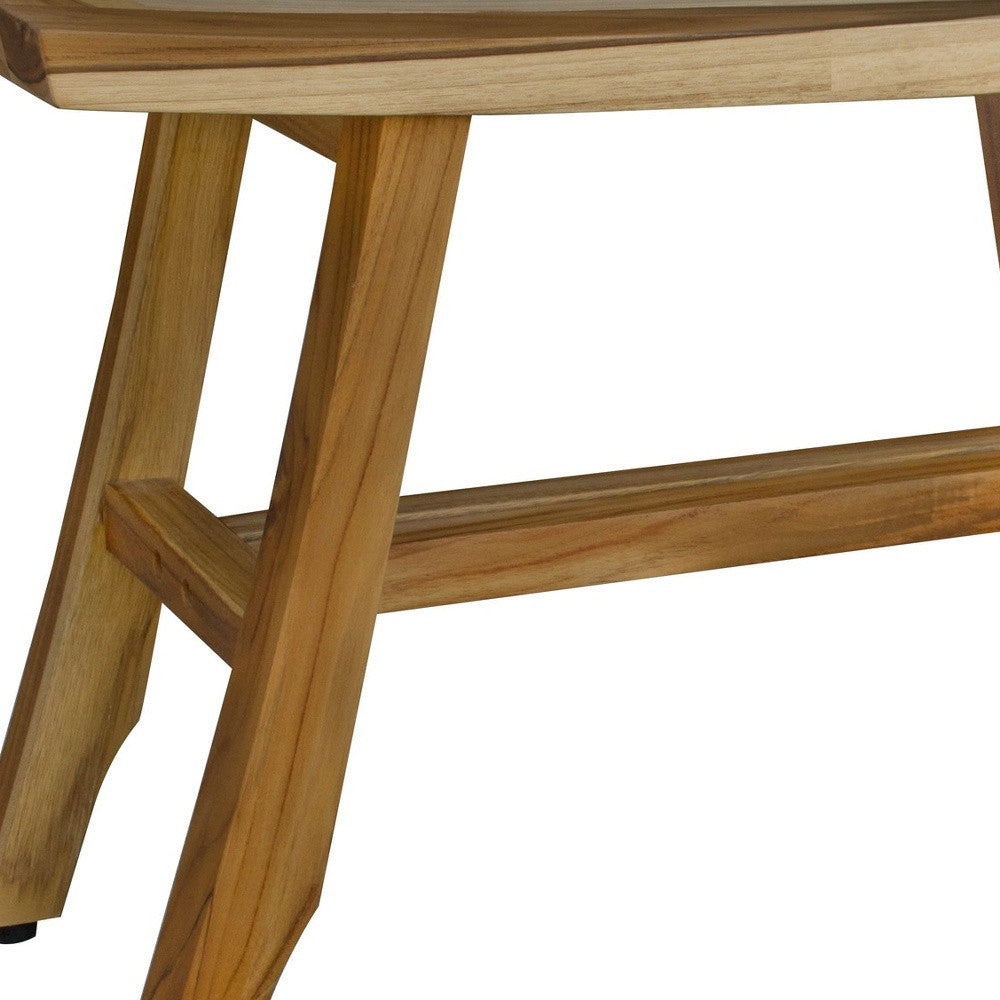 28" Natural Teak Rectangular Shower Bench-Shower Benches-DECOROLALA