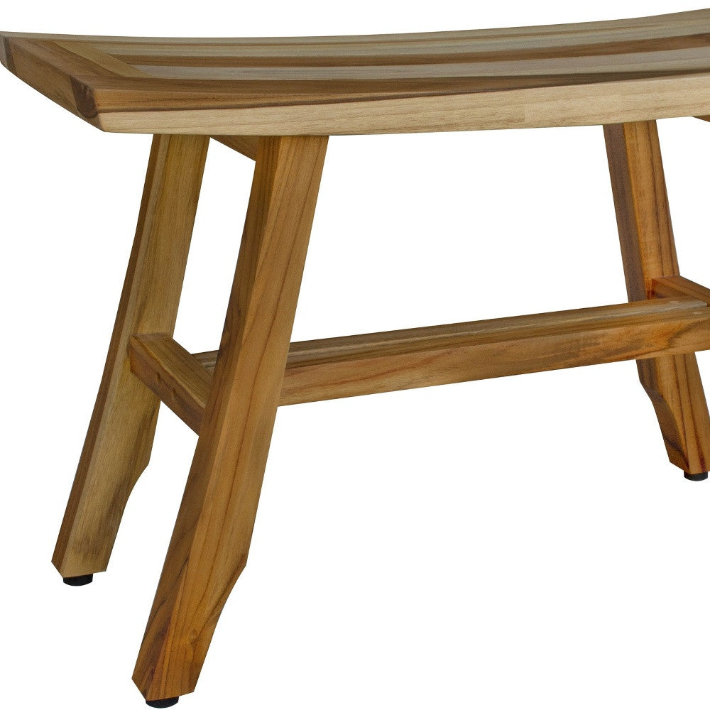 28" Natural Teak Rectangular Shower Bench-Shower Benches-DECOROLALA