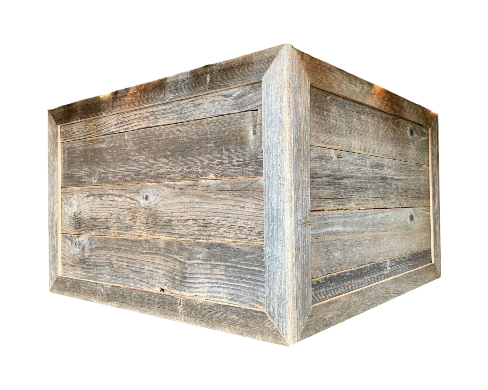 28" Natural Weathered Gray Plank Christmas Tree Collar-Sculptures-DECOROLALA