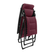 28" Red Steel Outdoor Zero Gravity Chair with Red Cushion-Outdoor Chairs-DECOROLALA