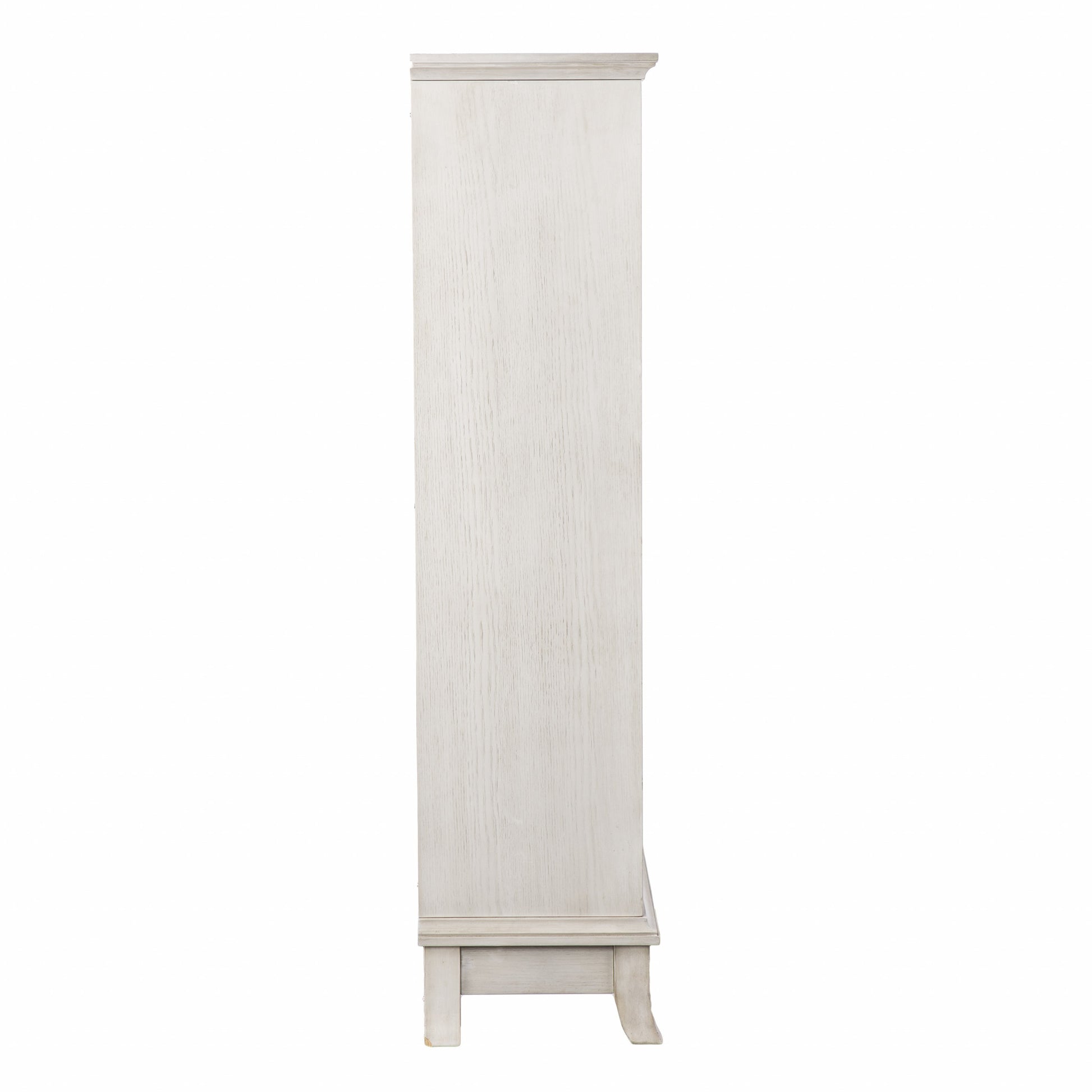 28" White Standard Accent Cabinet With Eight Shelves-Cabinets-DECOROLALA