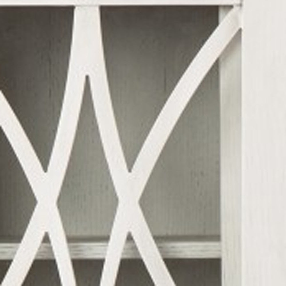 28" White Standard Accent Cabinet With Eight Shelves-Cabinets-DECOROLALA