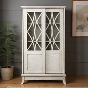 28" White Standard Accent Cabinet With Eight Shelves-Cabinets-DECOROLALA