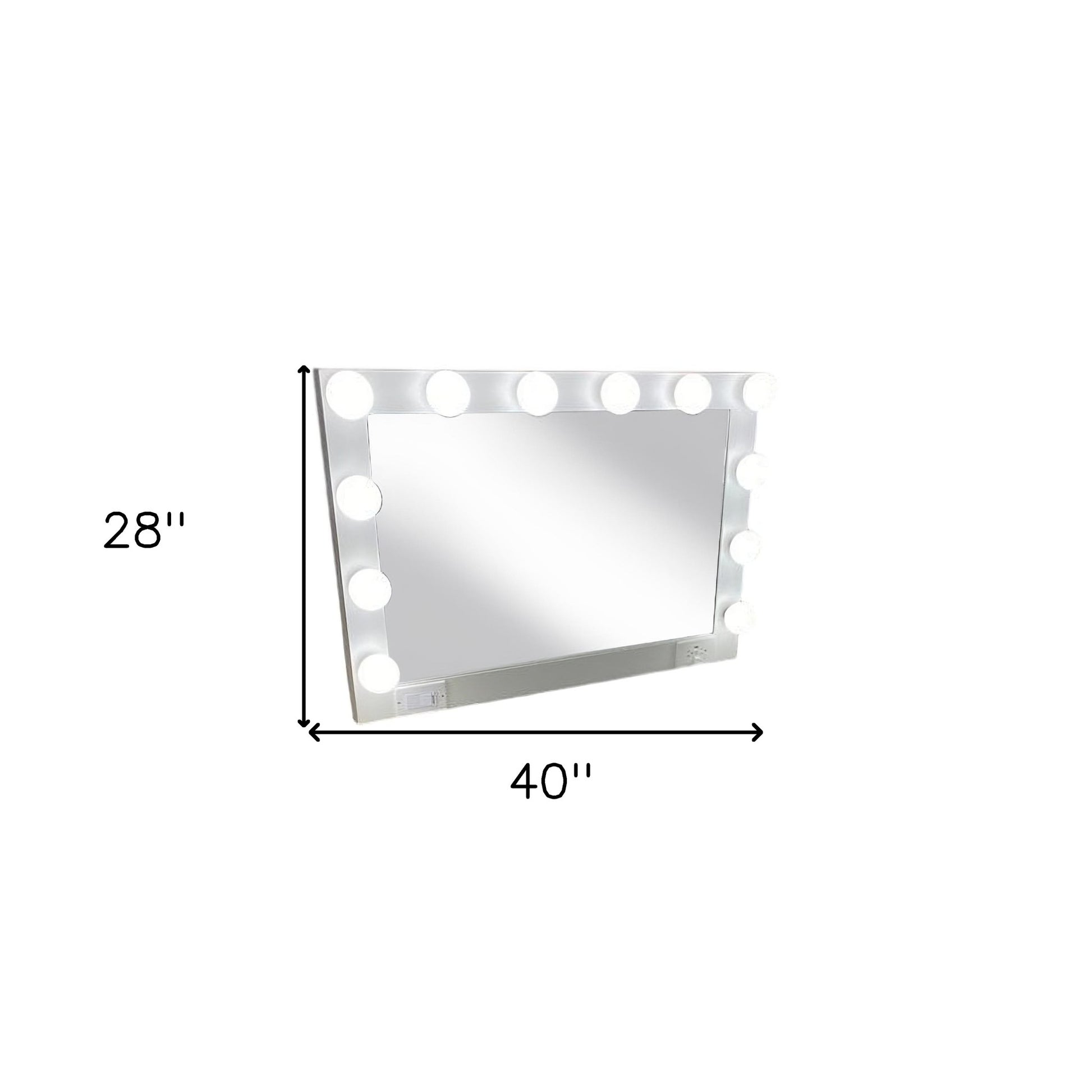 28" White Wood Framed Accent Mirror-Mirrors-DECOROLALA