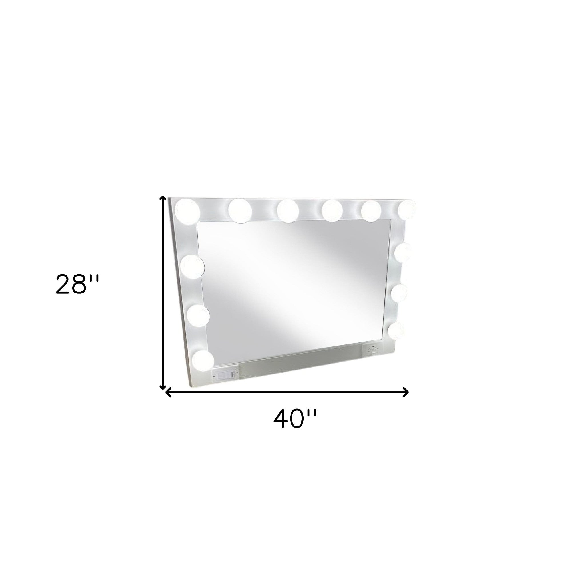 28" White Wood Framed Accent Mirror-Mirrors-DECOROLALA