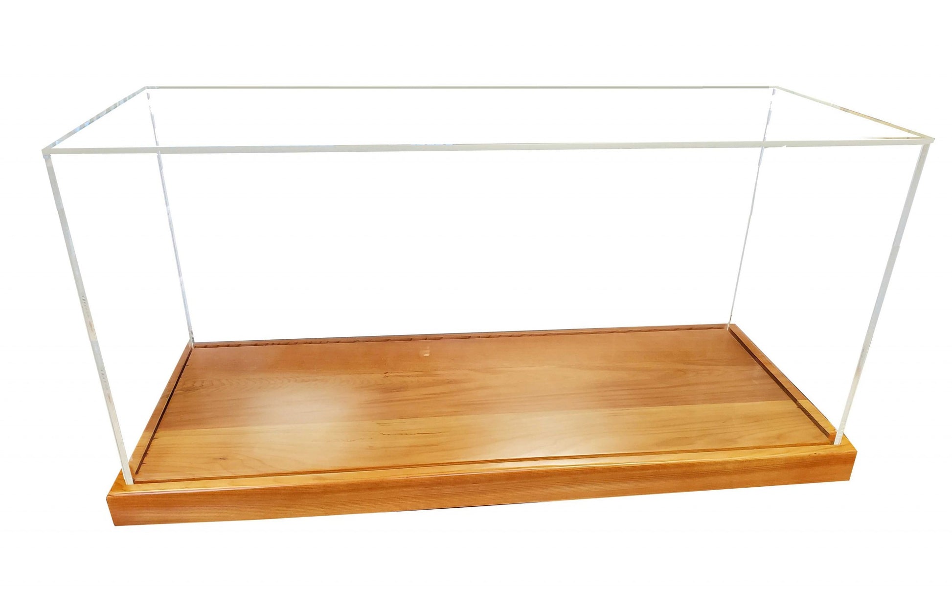 28" Wood Brown Glass Standard Display Stand-Cabinets-DECOROLALA