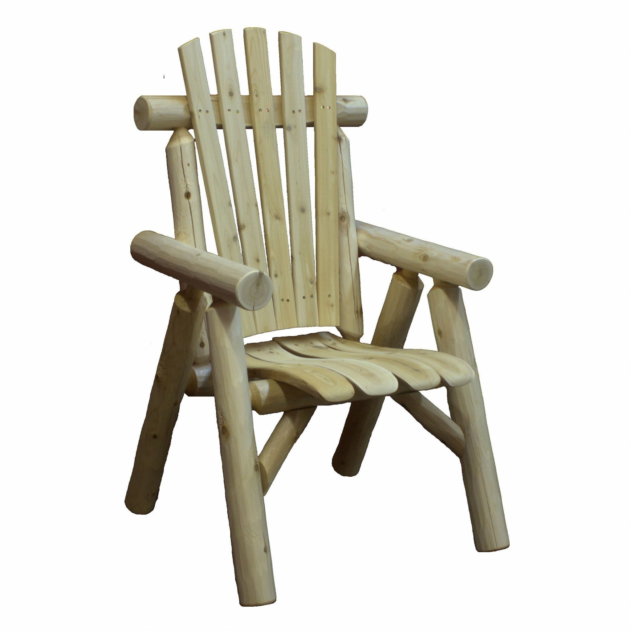 28" X 26" X 42" Natural Wood Dining Chair-Outdoor Chairs-DECOROLALA