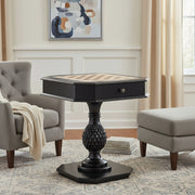 28" X 28" X 30" Black Wood Poly-Resin Game Table-Game Tables-DECOROLALA