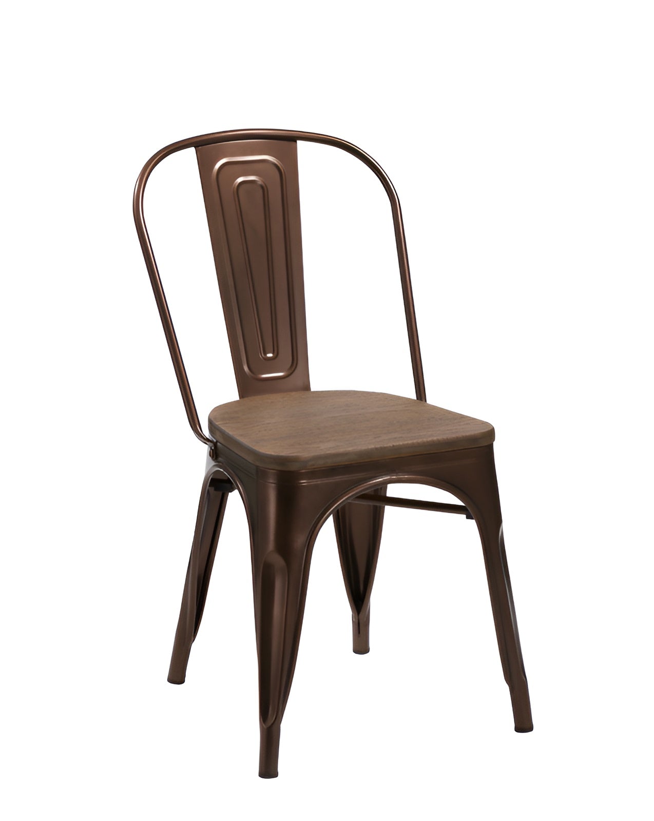 Set of Four Brown Upholstered Slat Back Dining Side Chairs-Dining Chairs-DECOROLALA