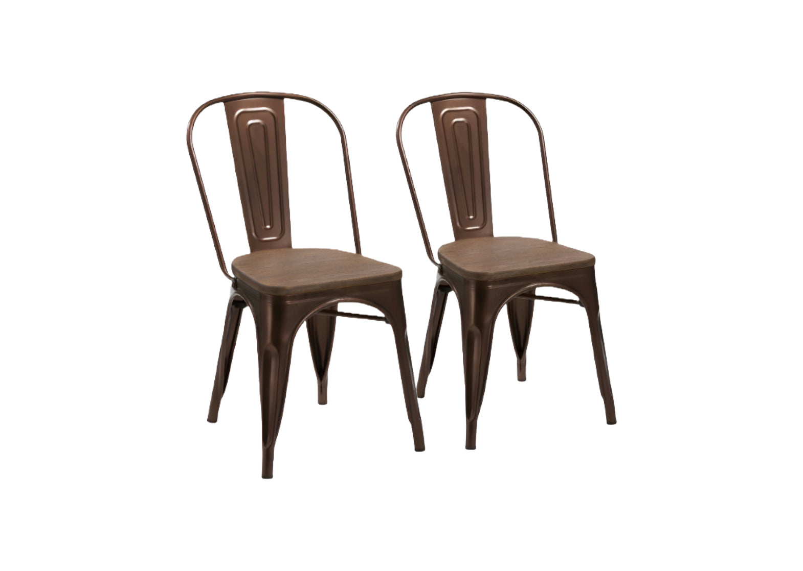 Set of Four Brown Upholstered Slat Back Dining Side Chairs-Dining Chairs-DECOROLALA