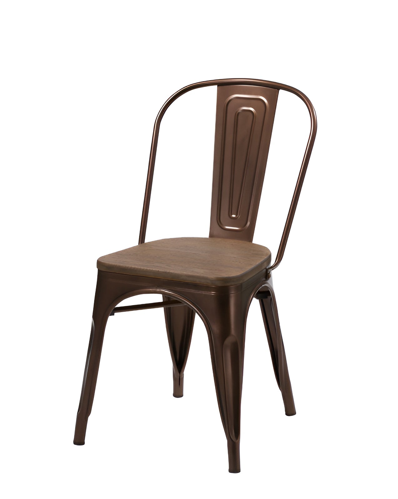 Set of Four Brown Upholstered Slat Back Dining Side Chairs-Dining Chairs-DECOROLALA