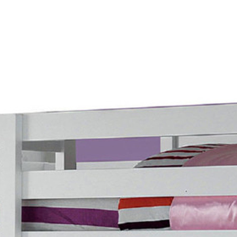 66" White Five Tier Standard Bookcase With Five Drawers-2