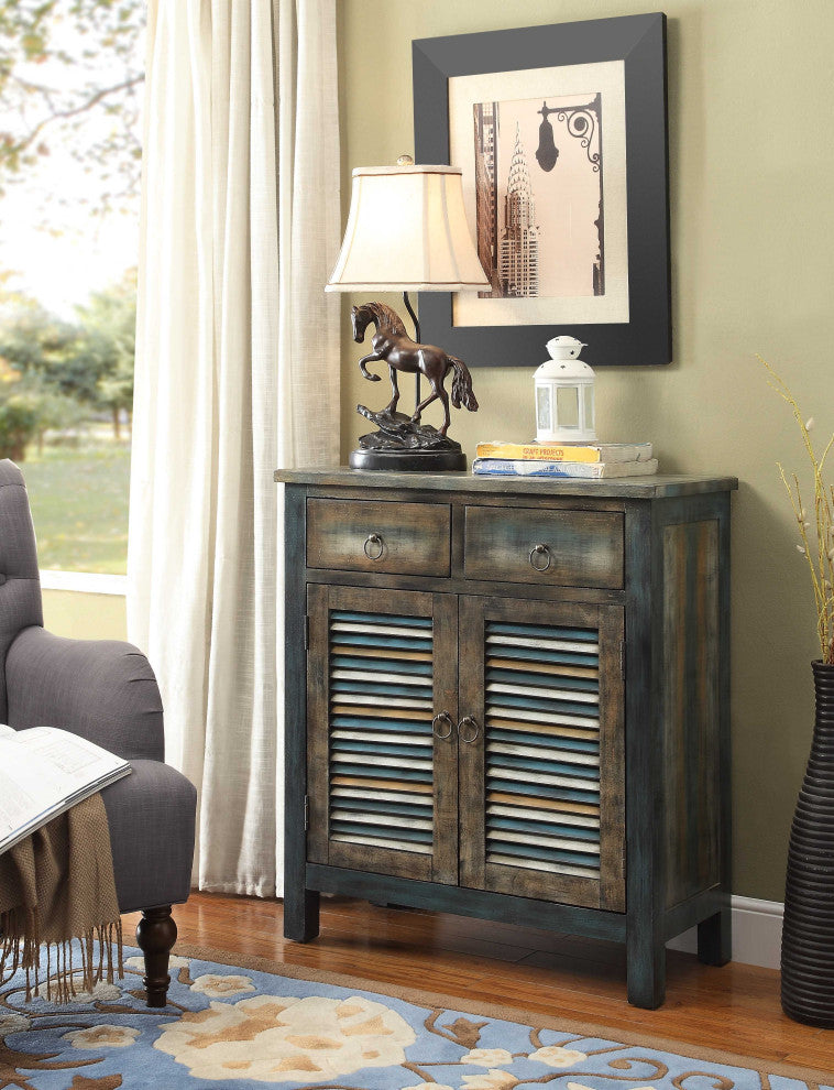 32" Saddle Brown Solid Wood Console Table-Console Tables-DECOROLALA