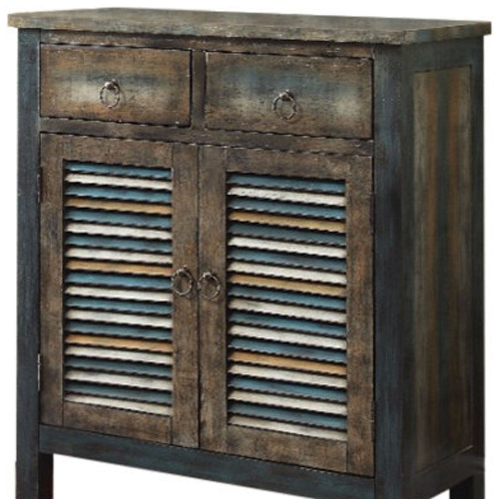 32" Saddle Brown Solid Wood Console Table-Console Tables-DECOROLALA