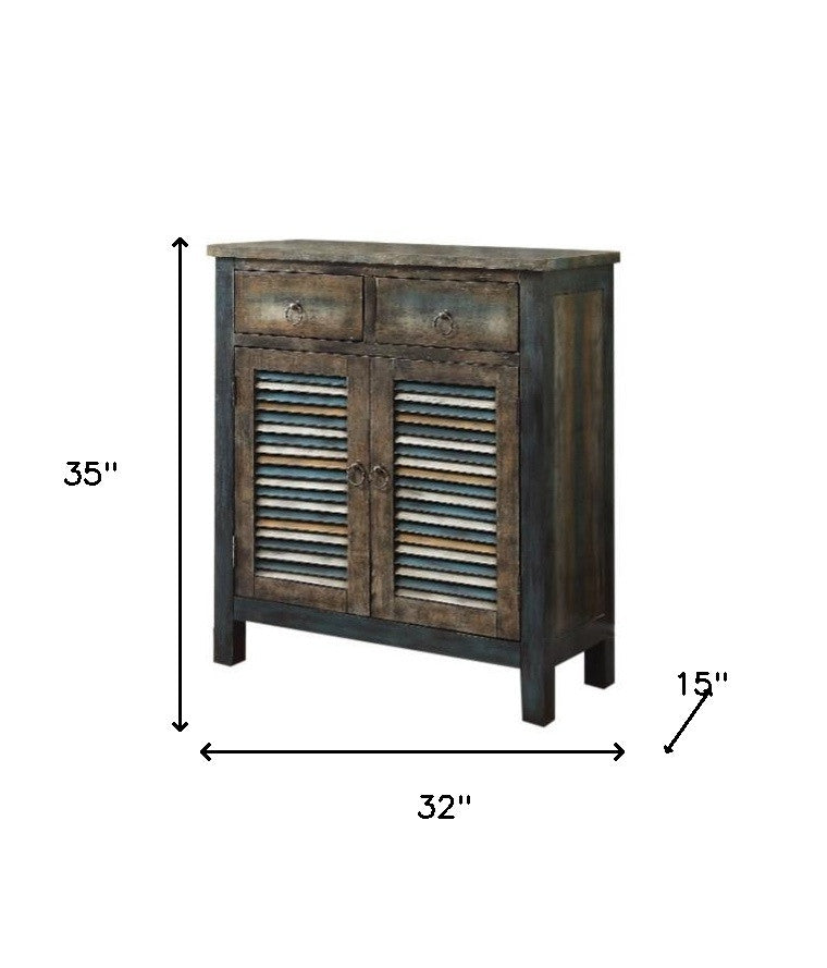 32" Saddle Brown Solid Wood Console Table-Console Tables-DECOROLALA