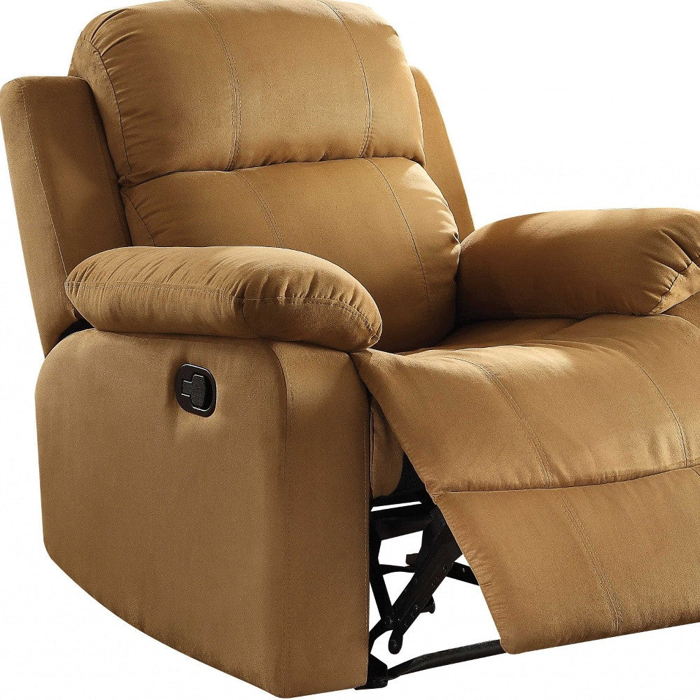 36" Brown Microfiber Recliner-Recliners-DECOROLALA