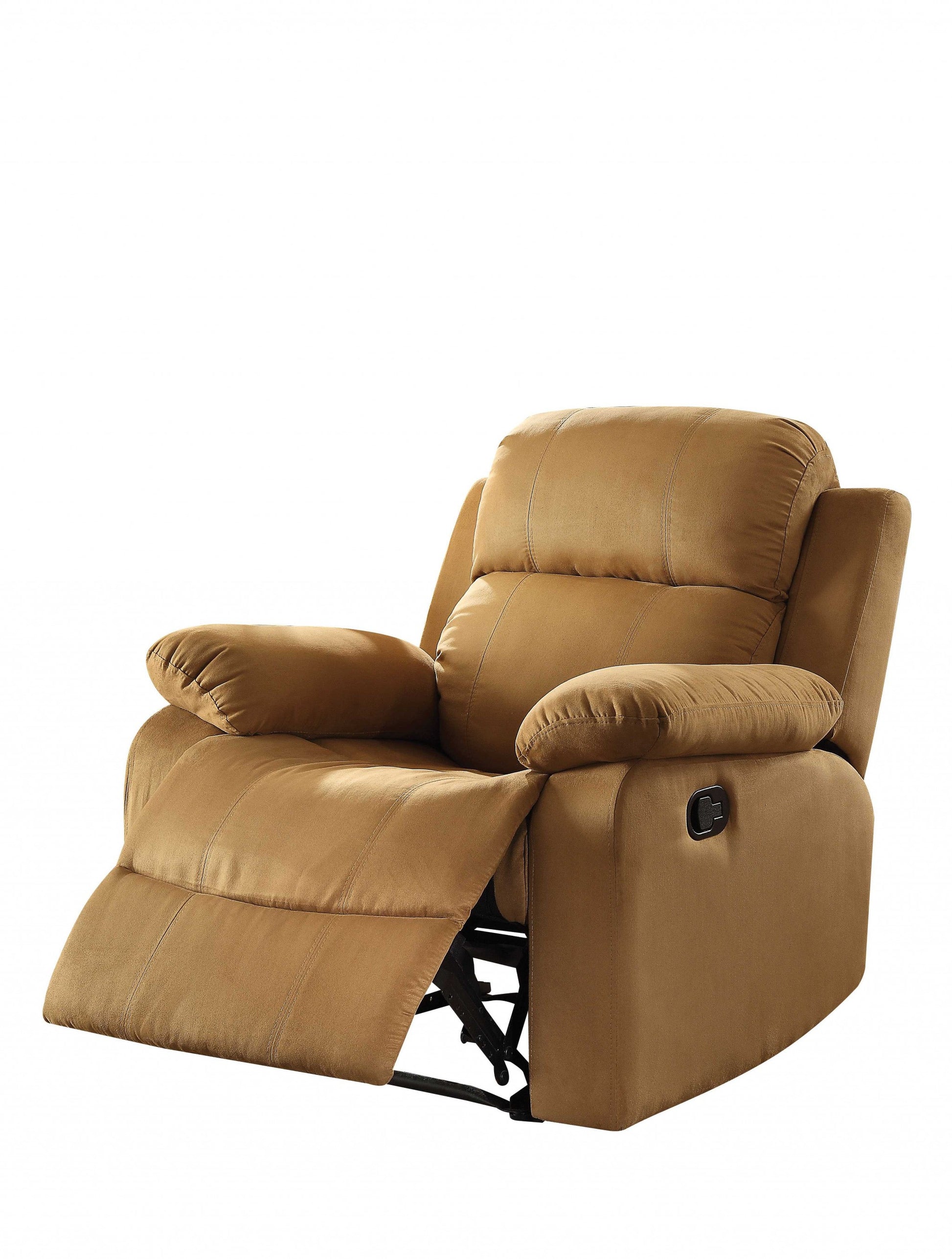 36" Brown Microfiber Recliner-Recliners-DECOROLALA