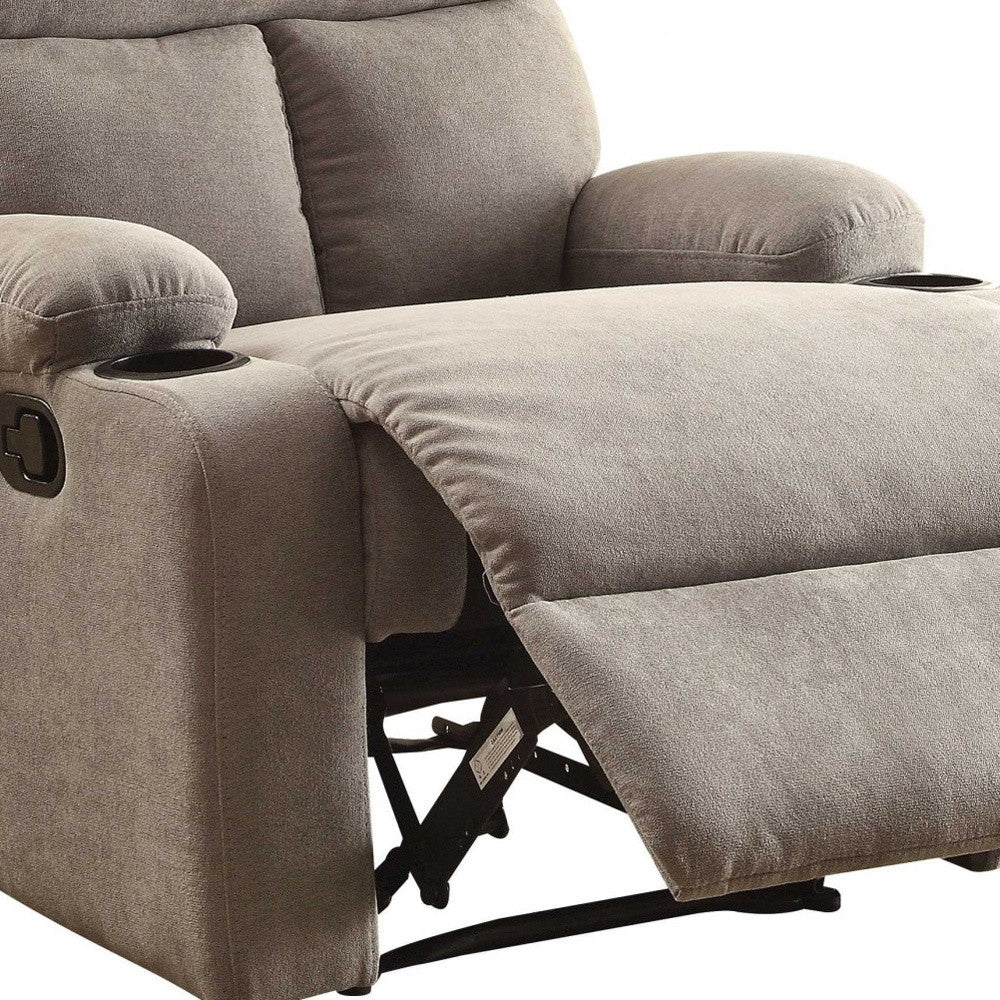 32" Gray Linen Recliner-Recliners-DECOROLALA