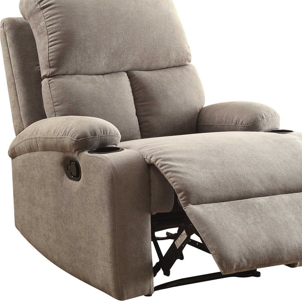 32" Gray Linen Recliner-Recliners-DECOROLALA